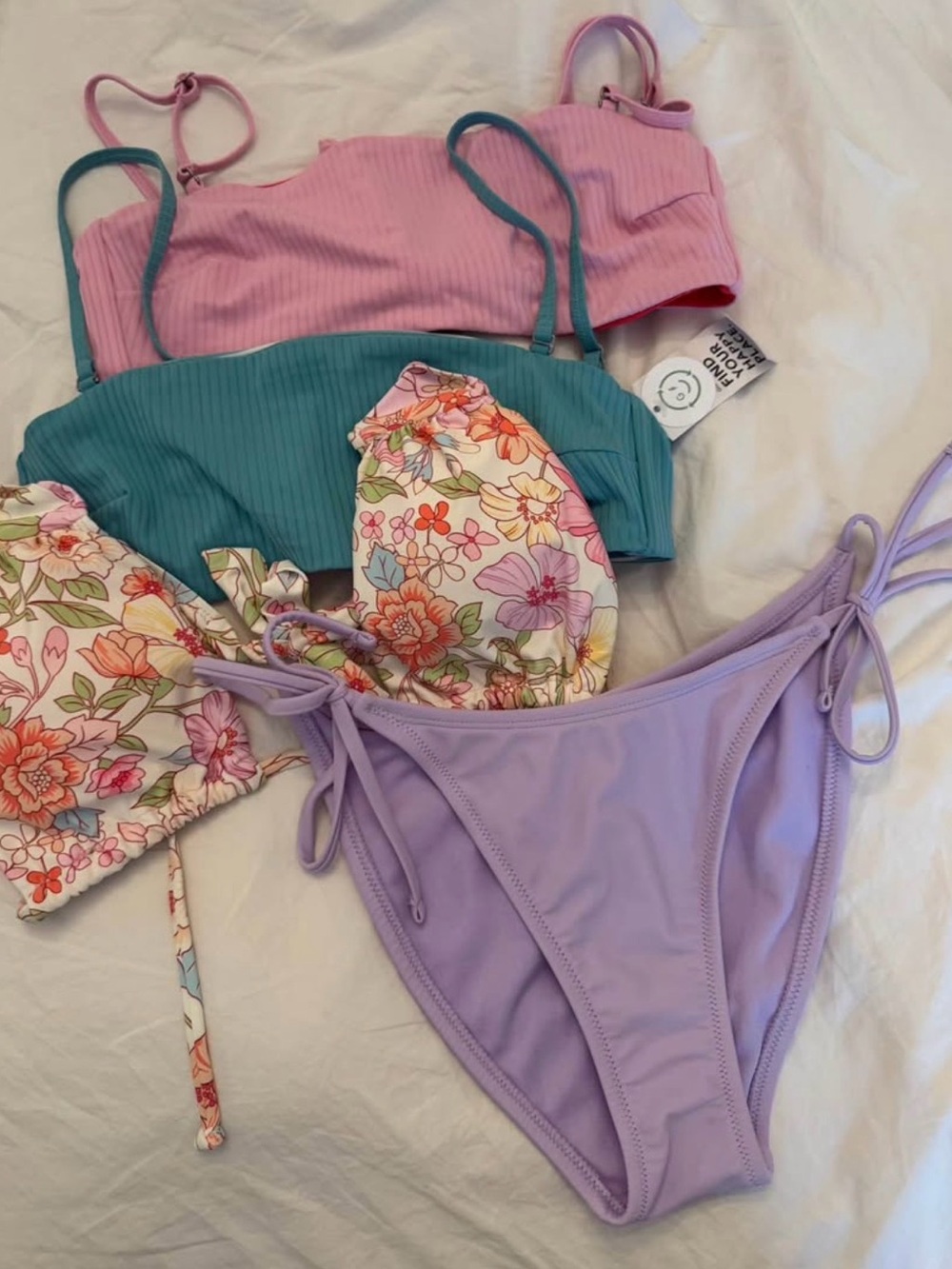 Mixed Bikini Set - 3 tops and 1 bottom XS